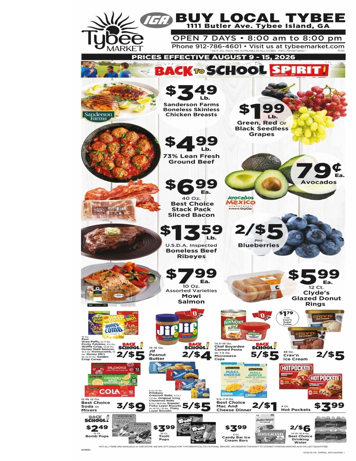 Tybee Market flyer page 1