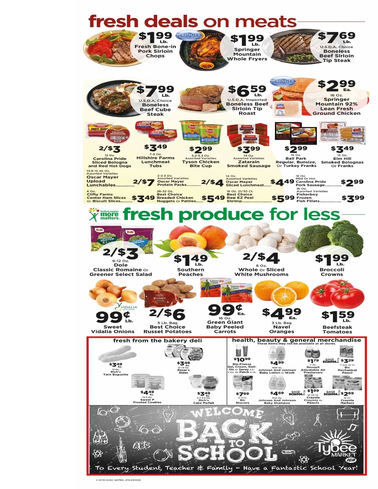 Tybee Market flyer page 4