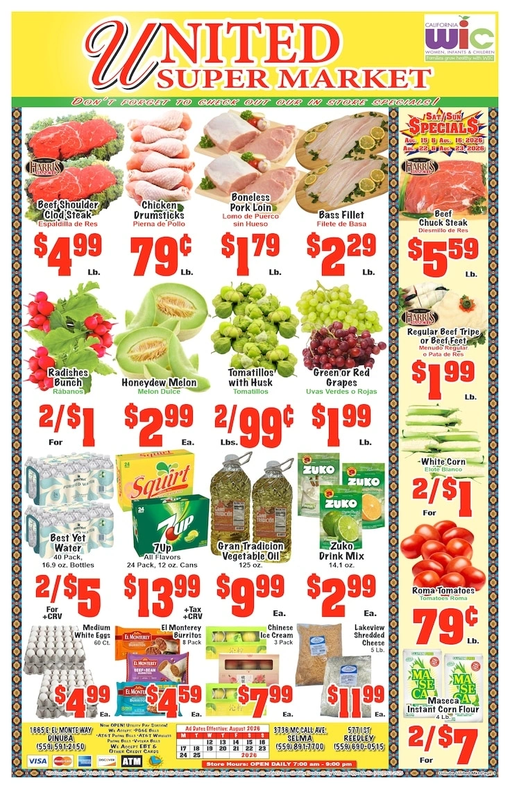 United Super Market flyer page 1