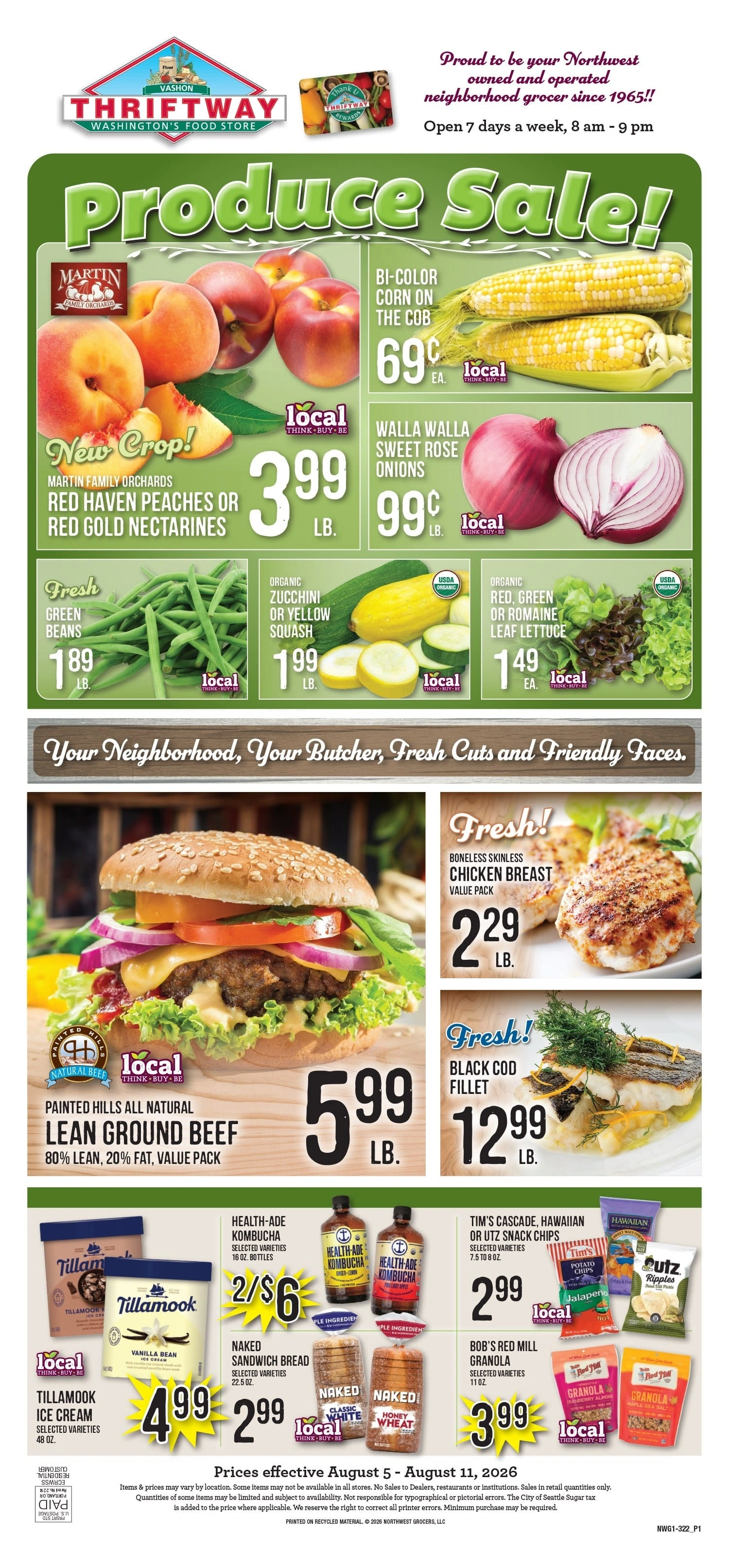 Vashon Thriftway flyer page 1
