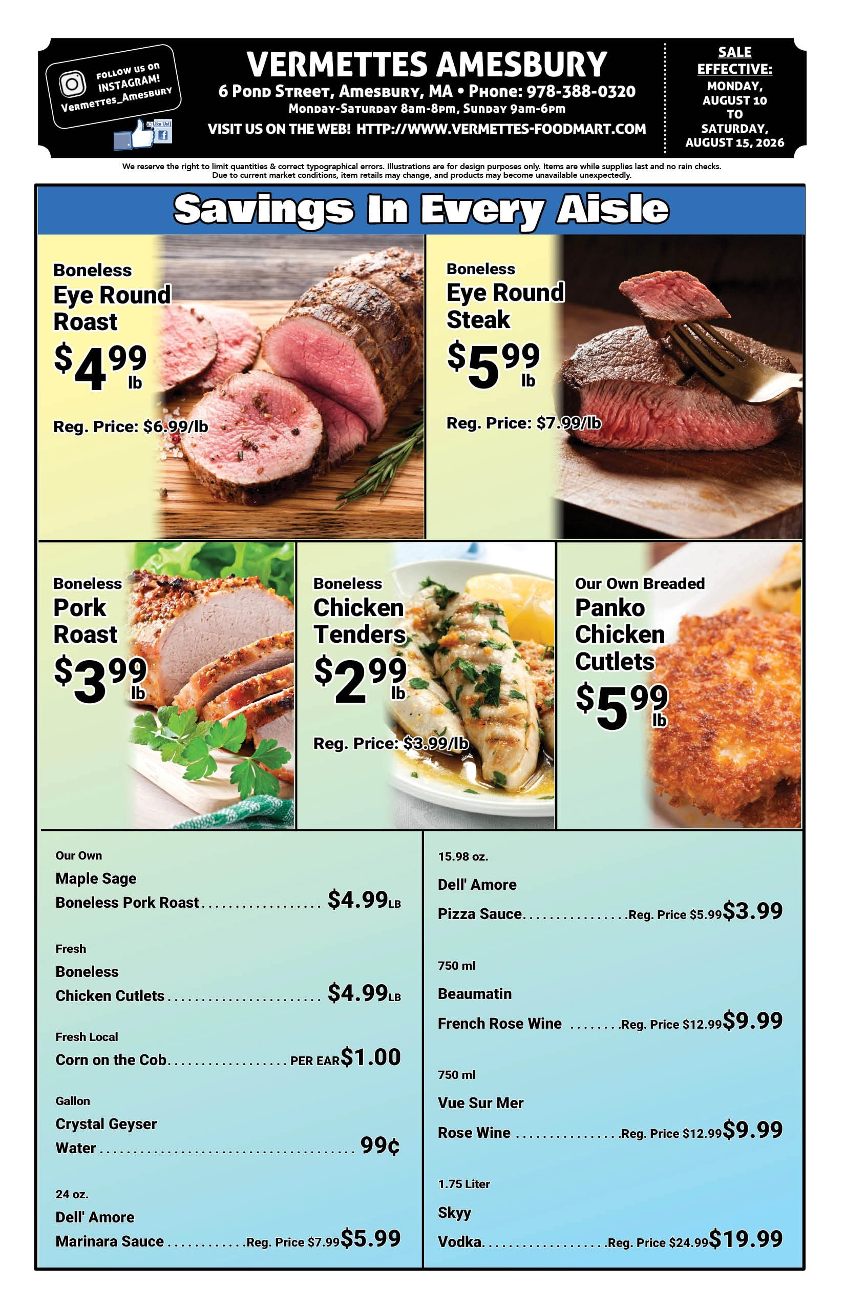 Vermette's Market flyer page 1
