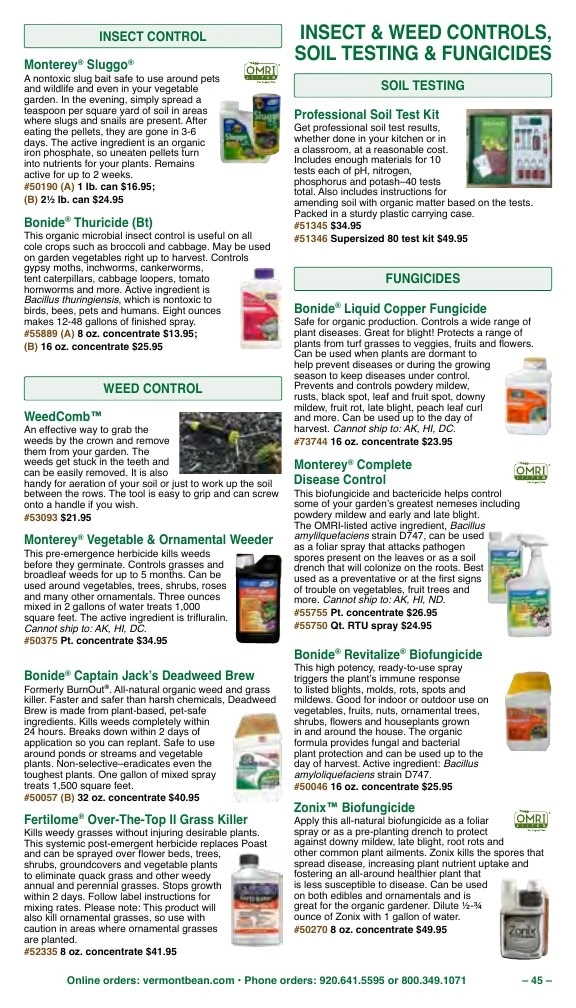 Vermont Bean flyer page 45