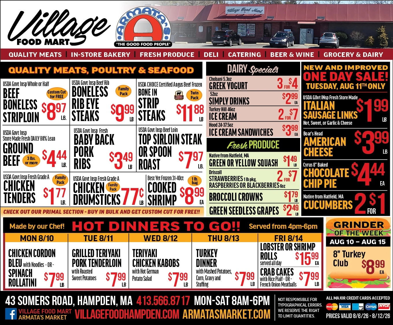 Village Food Mart flyer page 1