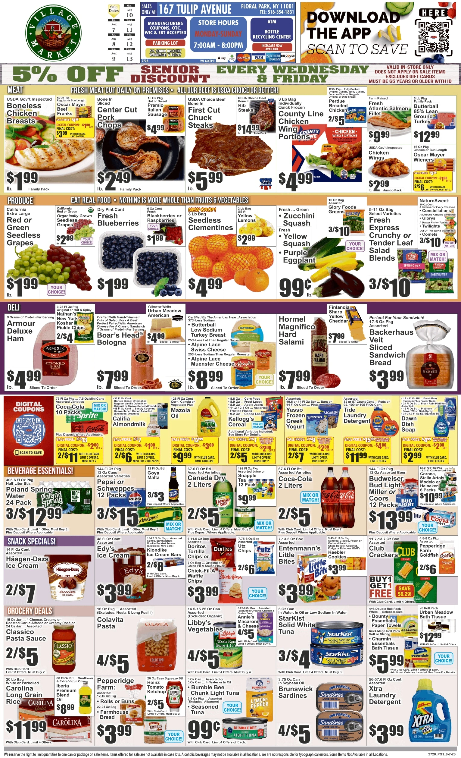 Village Market flyer page 1