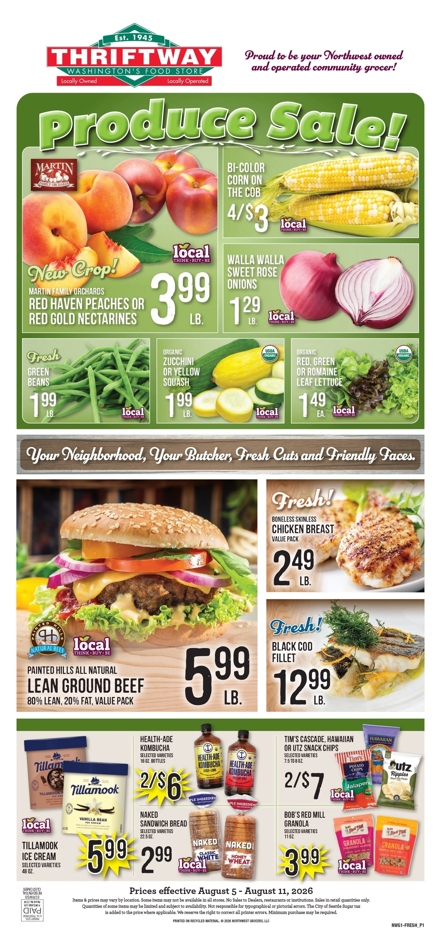 Village Market Thriftway flyer page 1