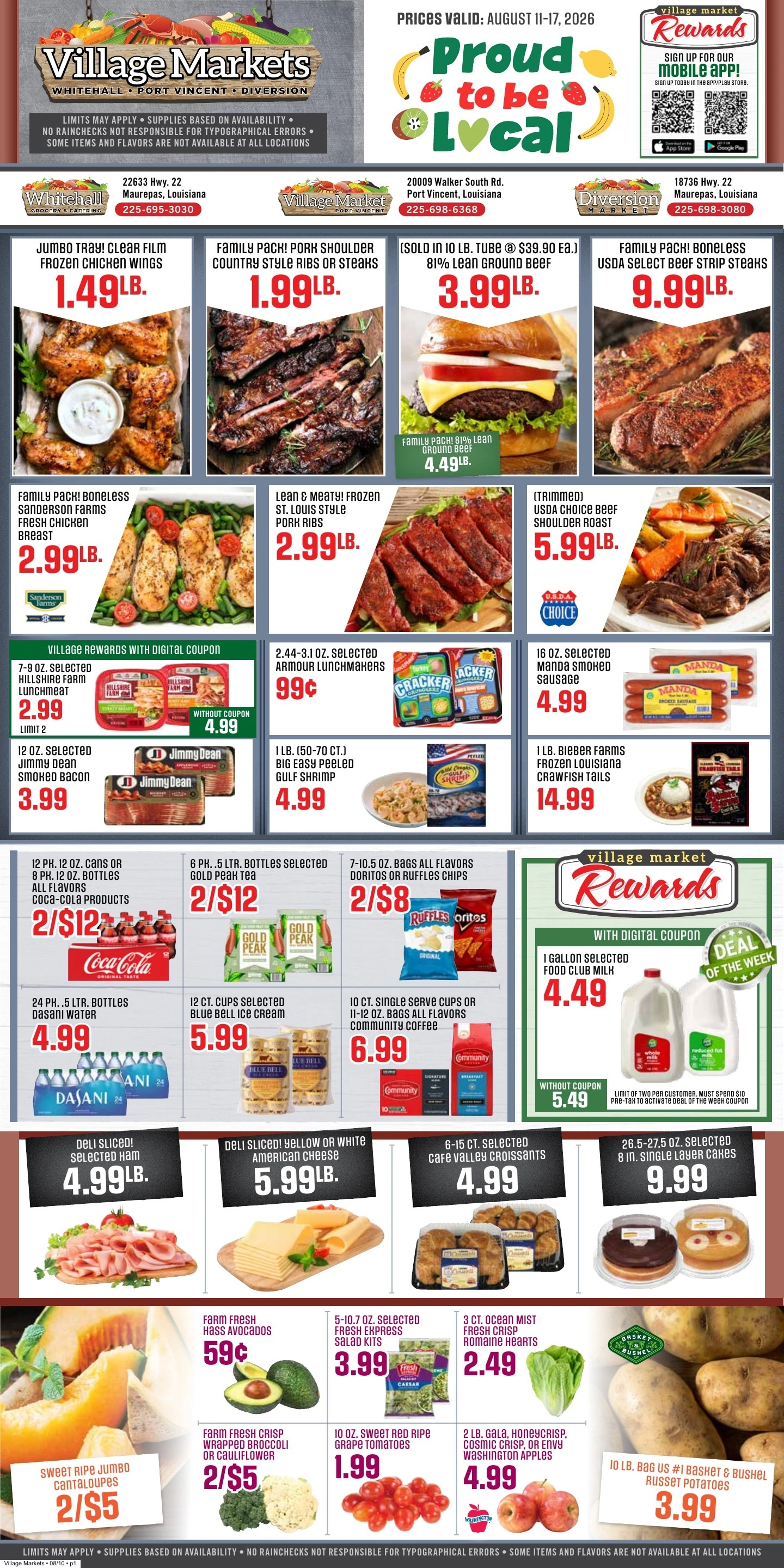 Village Markets flyer page 1