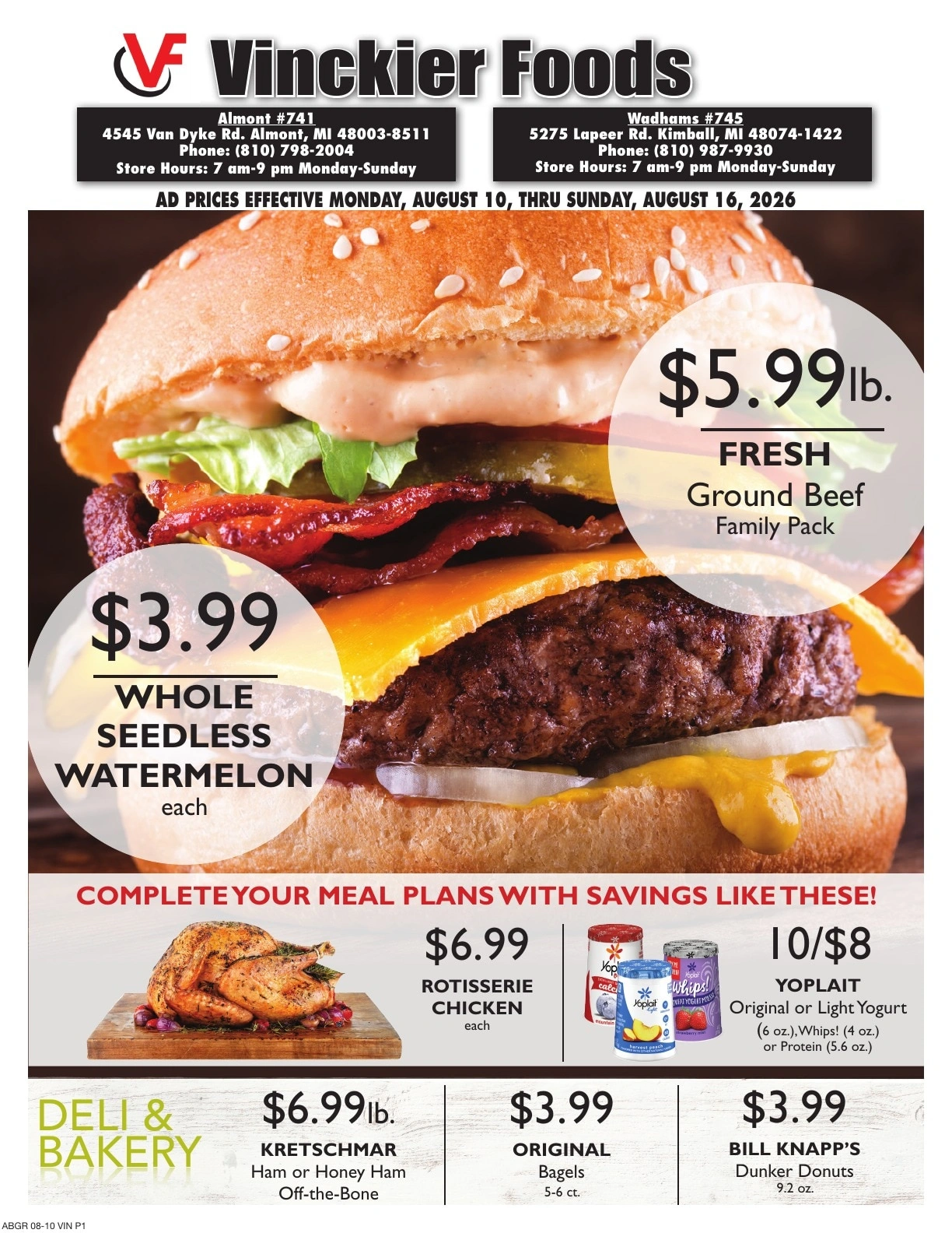 Vinckier Foods flyer page 1
