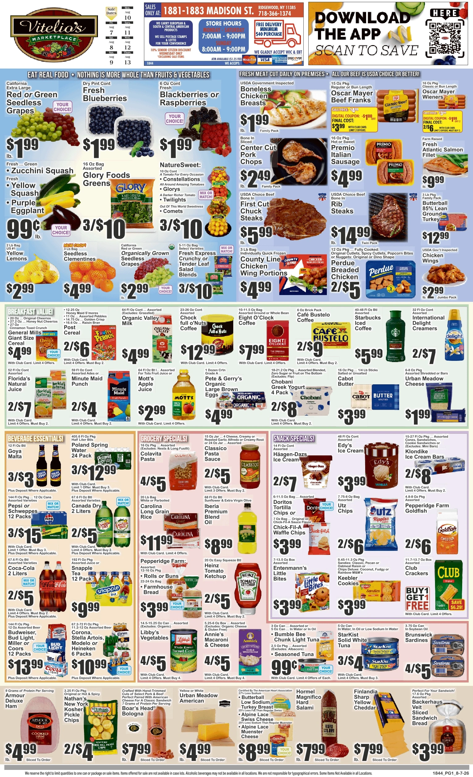 Vitelio's Marketplace flyer page 1