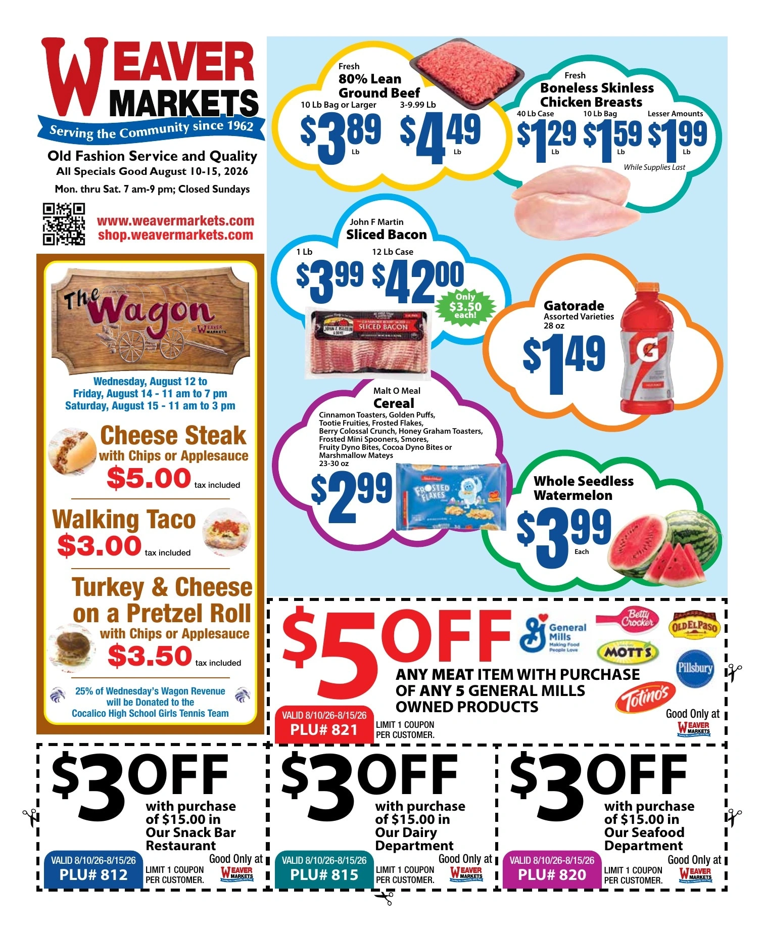 Weaver Markets flyer page 1