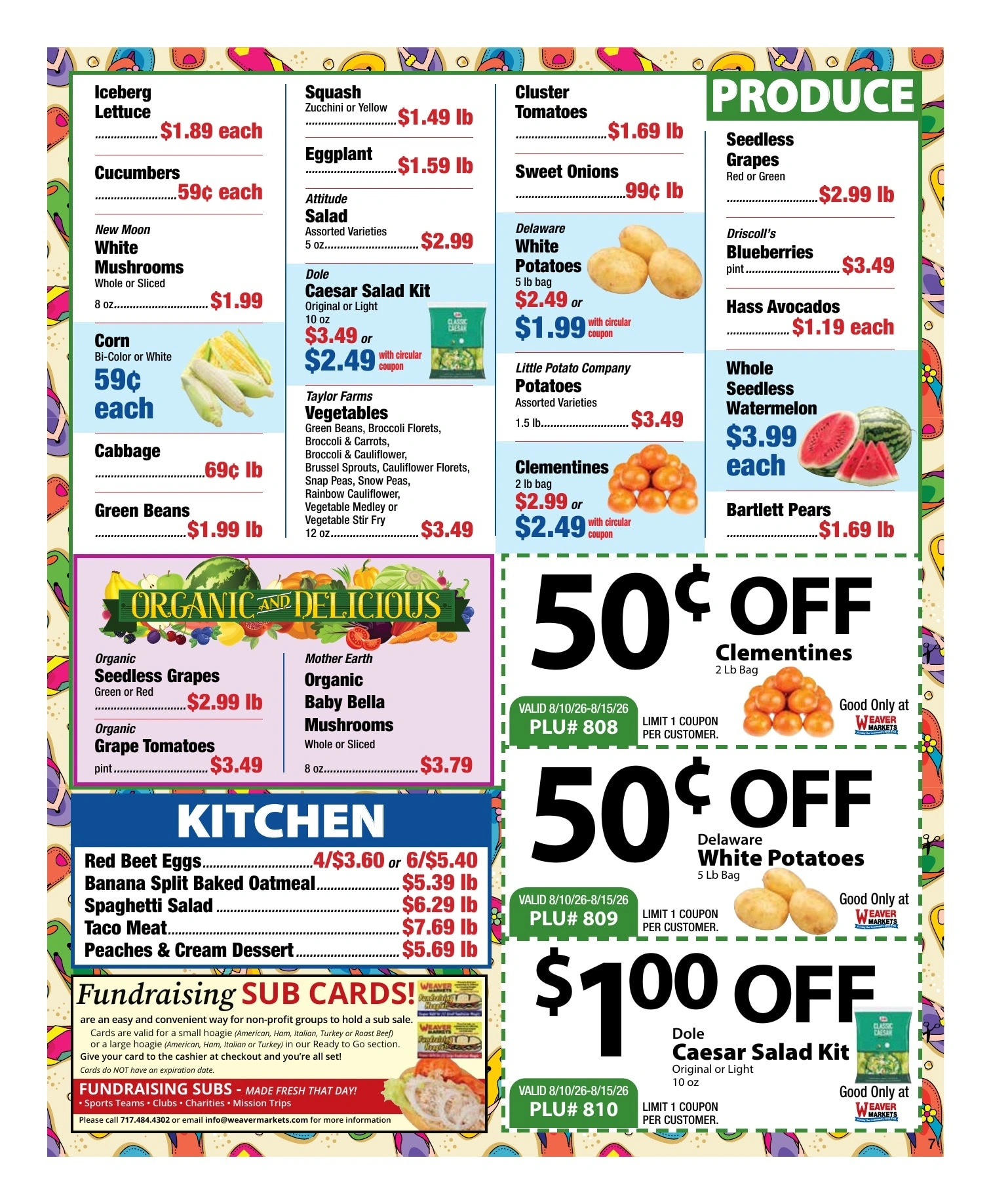 Weaver Markets flyer page 7