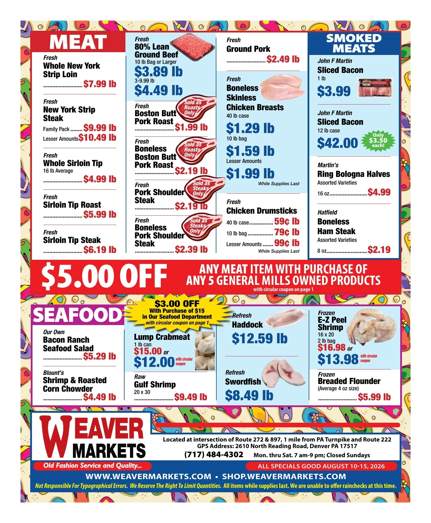 Weaver Markets flyer page 8