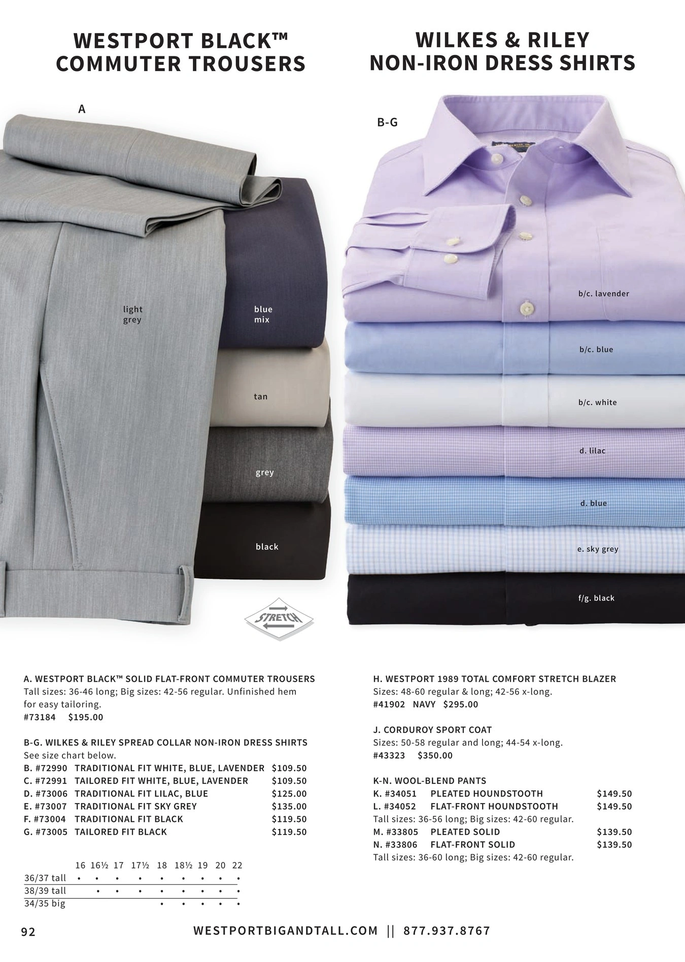 Westport Big & Tall flyer page 92