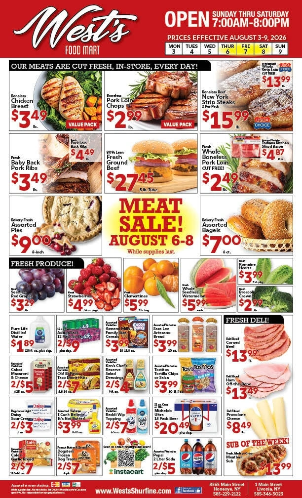 West's Shurfine flyer page 1
