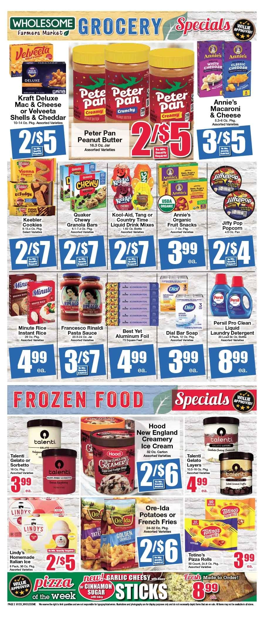 Wholesome Farmers Market flyer page 2