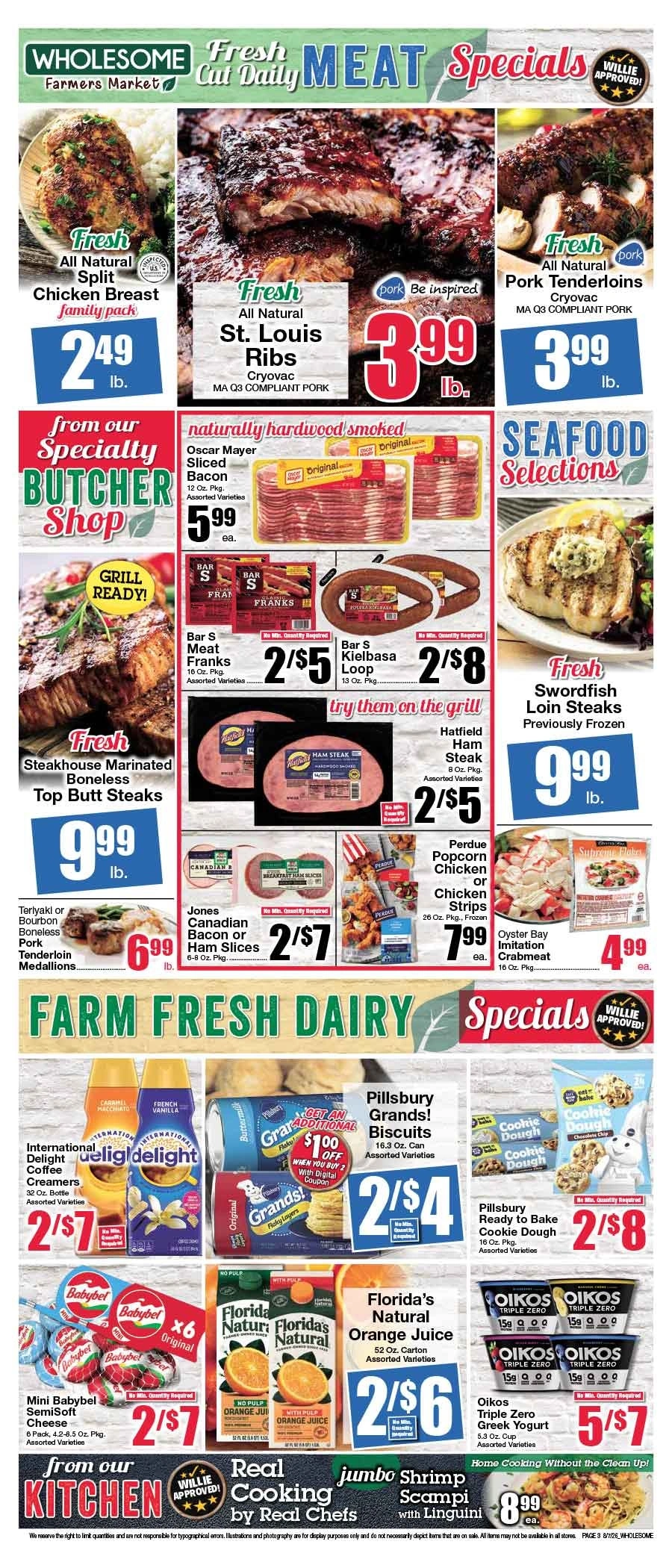 Wholesome Farmers Market flyer page 3