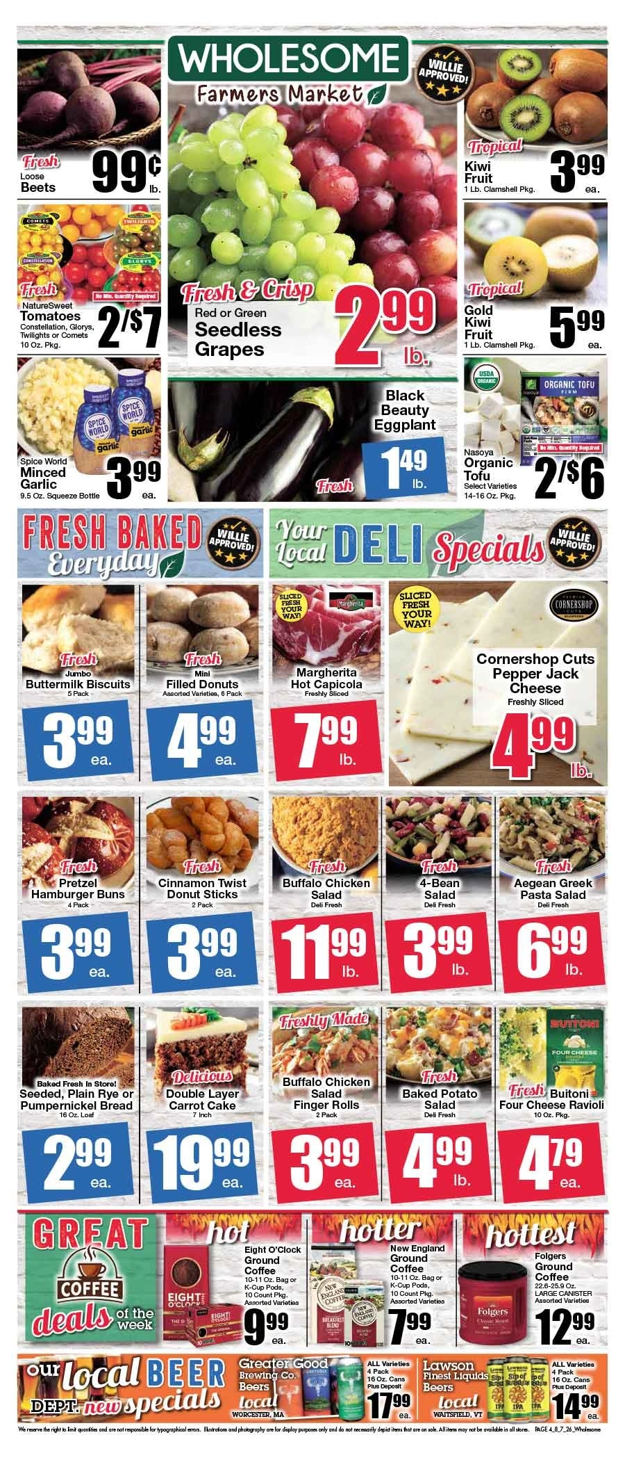 Wholesome Farmers Market flyer page 4