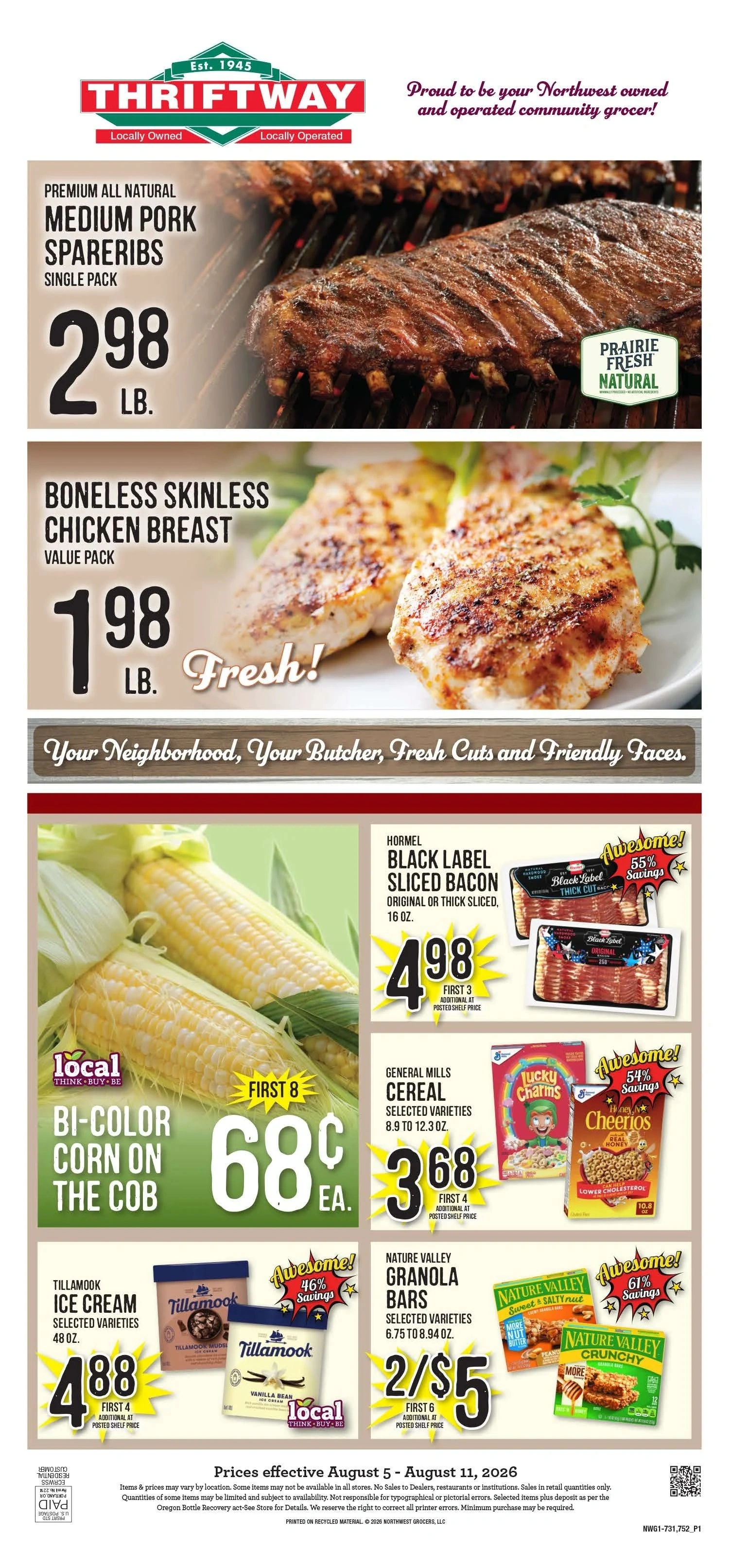 Willapa Thriftway flyer page 1