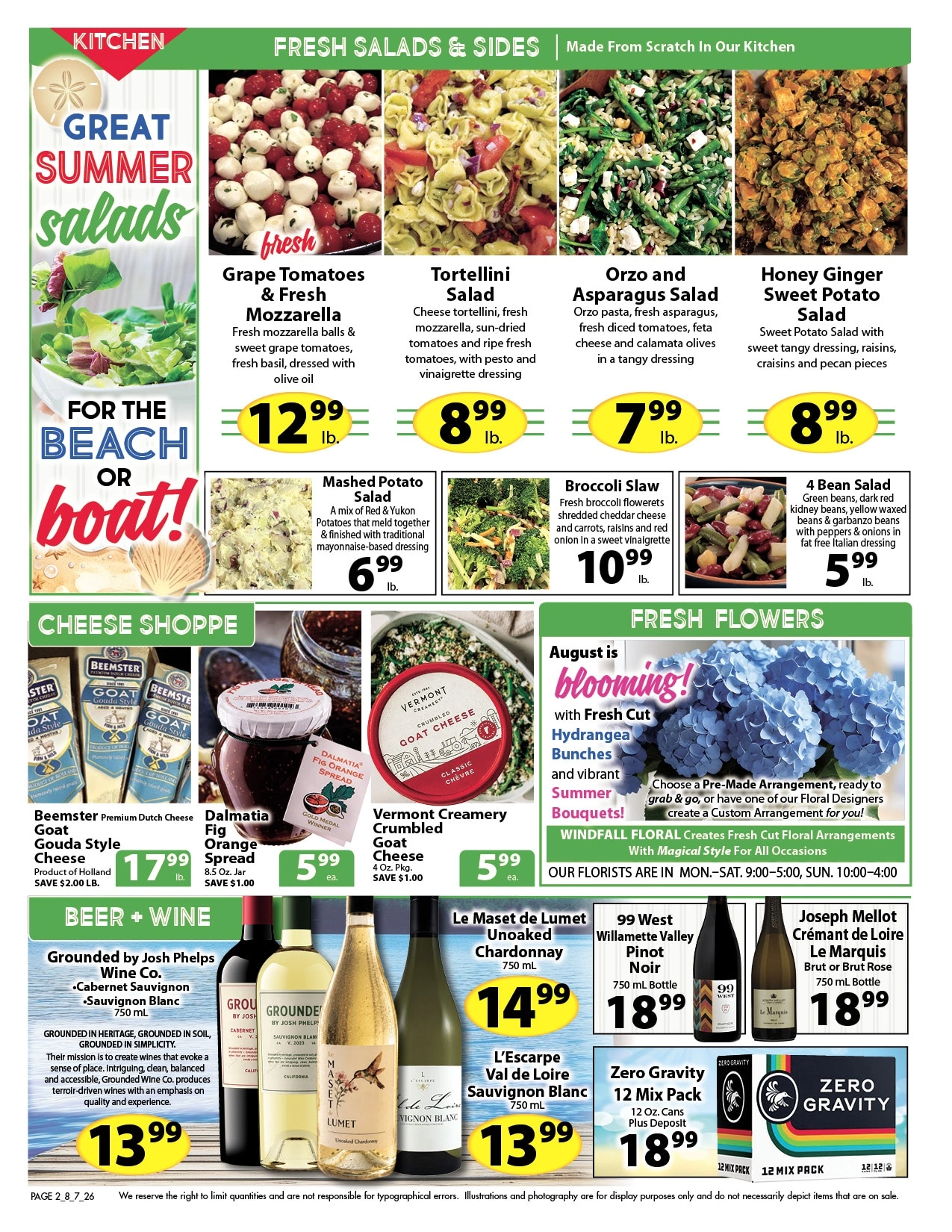 Windfall Market flyer page 2