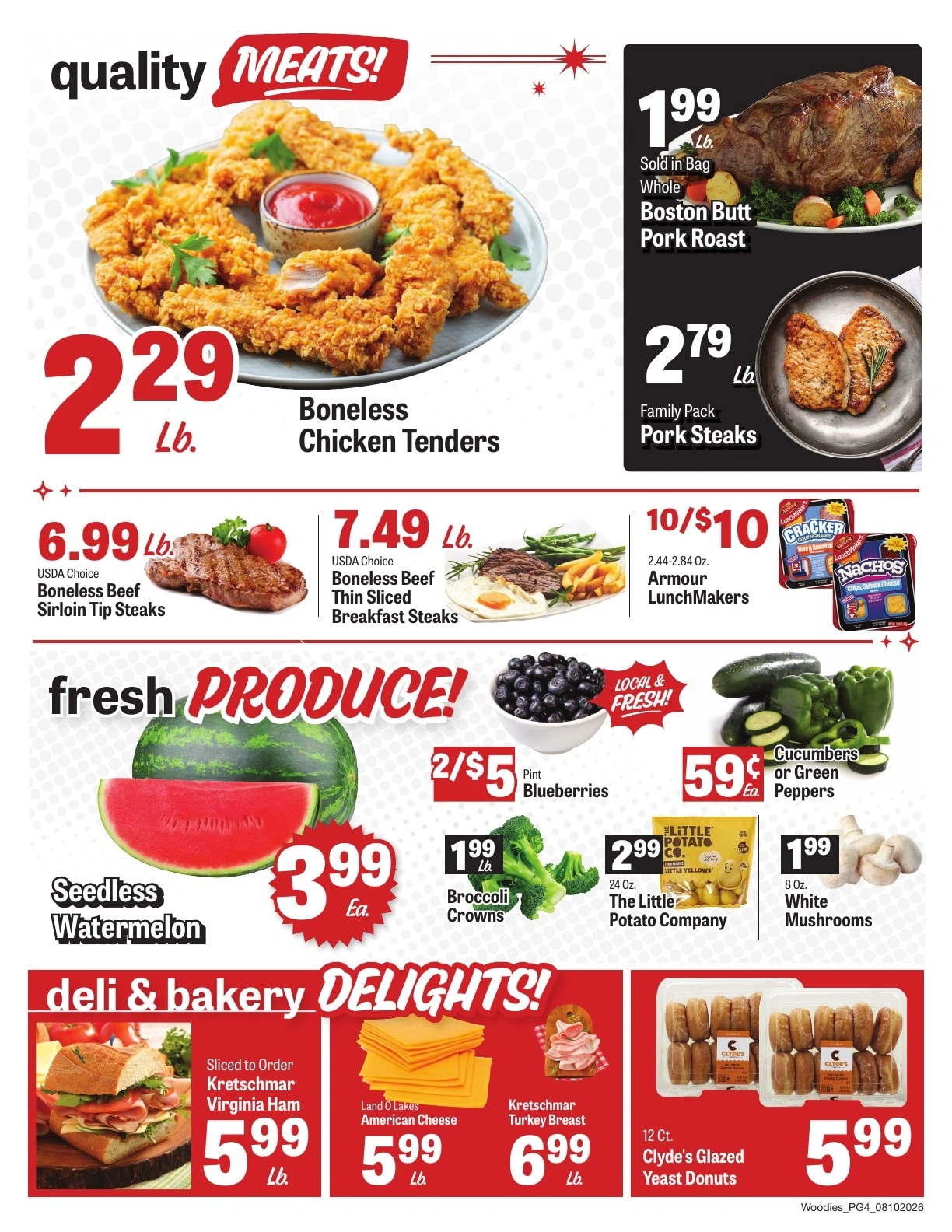Woodie's Supermarket flyer page 4