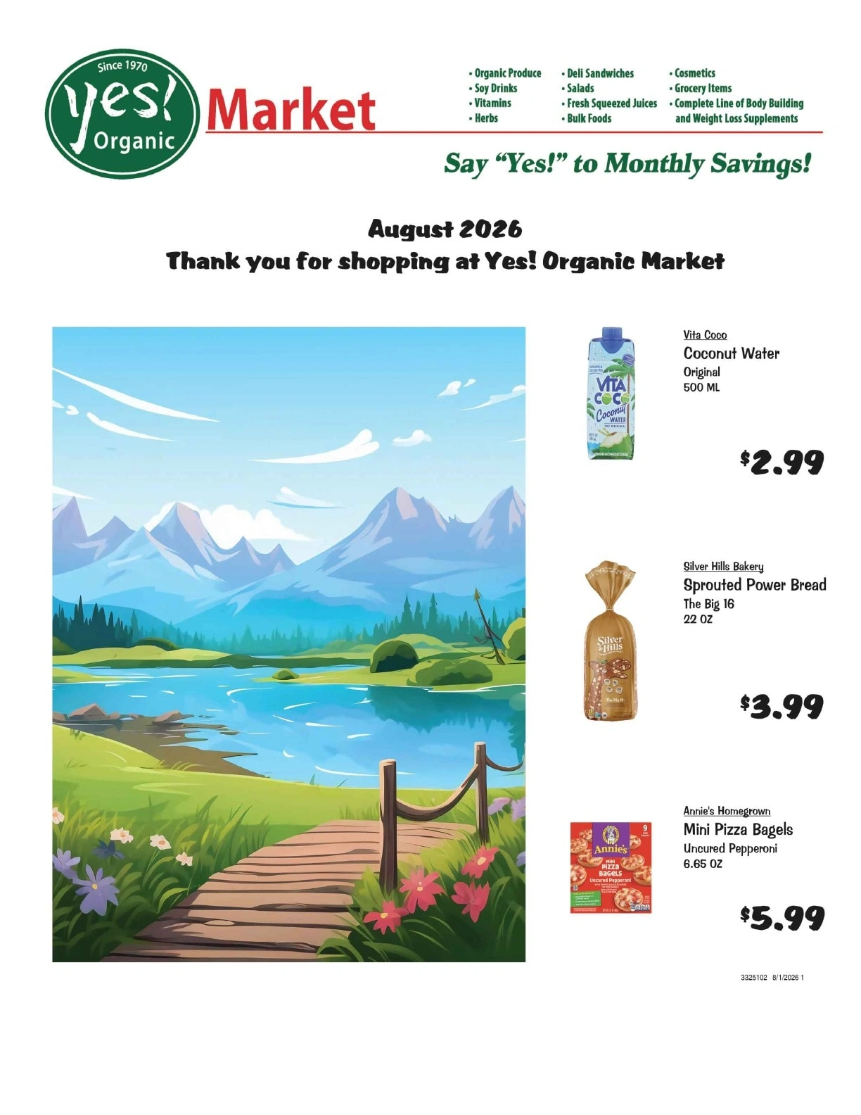 Yes! Organic Market flyer page 1