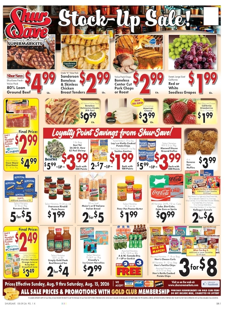 Zazzera's Supermarket flyer page 1