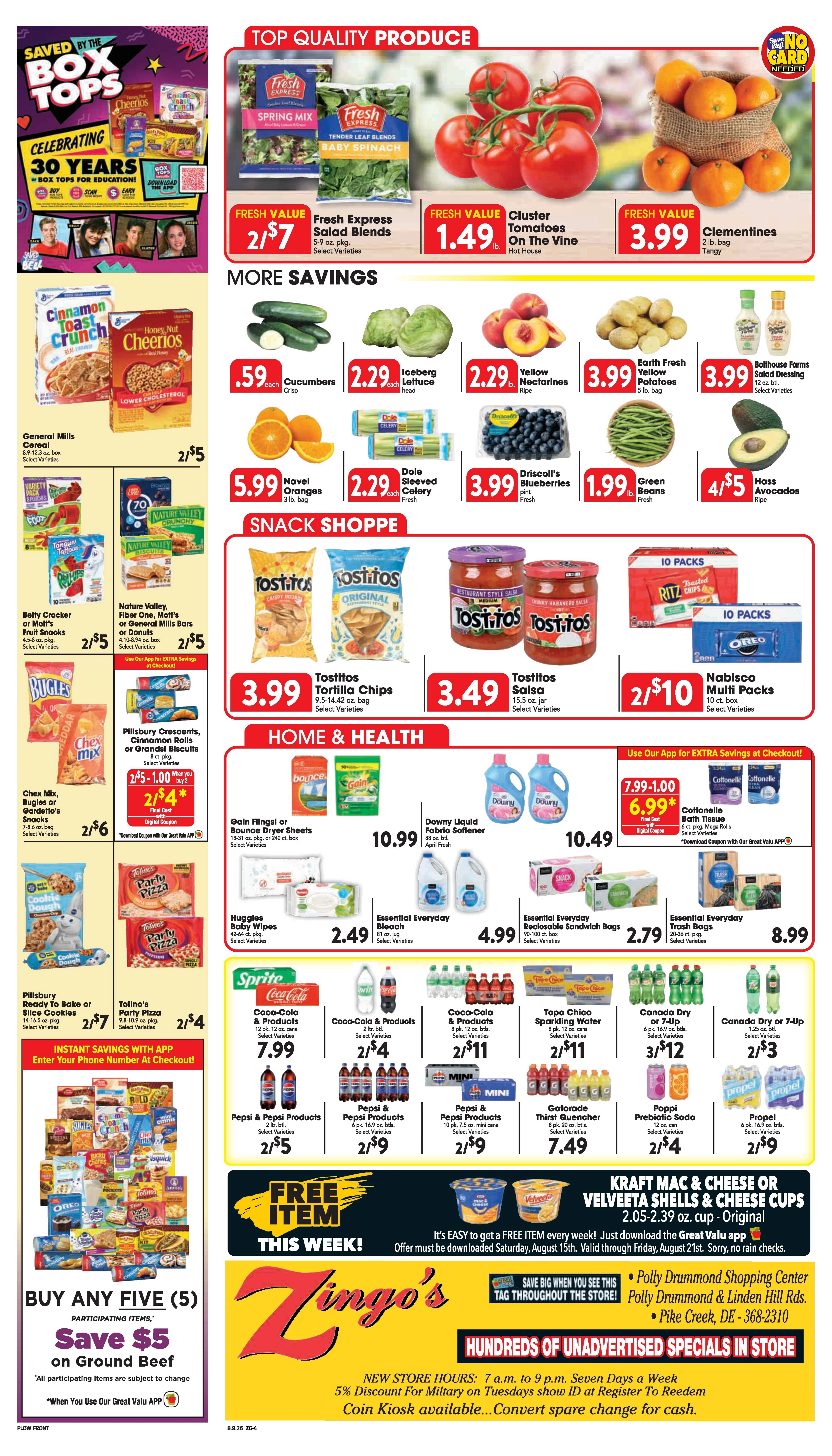 Zingo's Supermarket flyer page 4