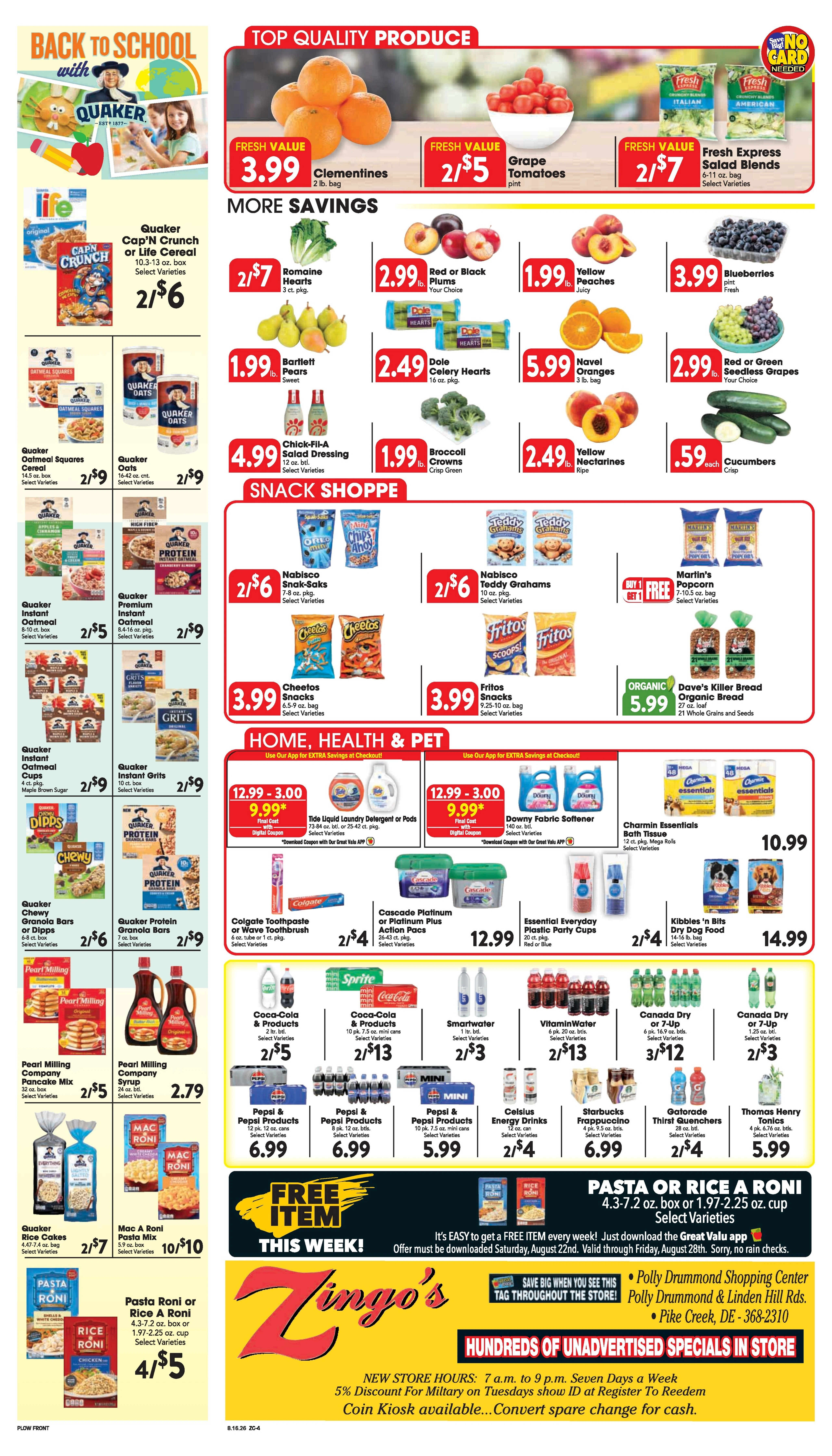 Zingo's Supermarket flyer page 4